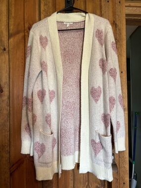 Maurices Open-Front Heart Cardigan